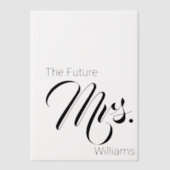 De Future Mrs. Bruidsmeisjesfeest Vellum Uitnodigingen (Voorkant)