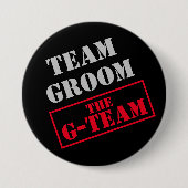 De G-Team Bruidsjonker Ronde Button 7,6 Cm (Voorkant)