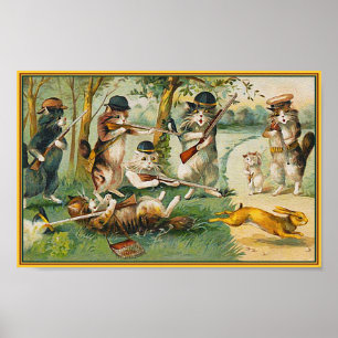De gaande Druk van de Affiche van de Jacht Poster