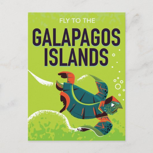 De Galapagos-eilanden hebben een oud poster. Briefkaart (Voorkant)