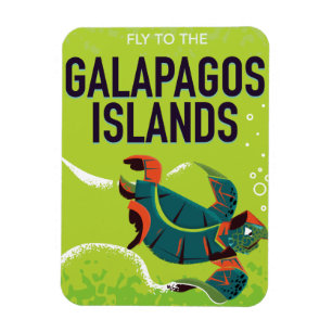 De Galapagos-eilanden hebben een oud poster. Magneet
