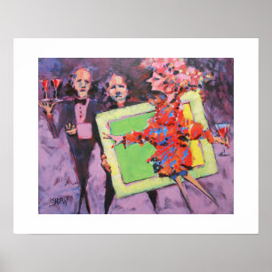 De galerij game schilderij  / Kunstenaar Larry Ler Poster