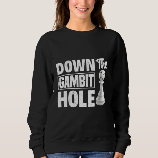 De Gambit Hole Chess Checkmate Koningin Trui (Voorkant)
