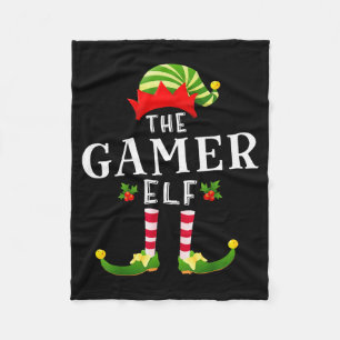 De Gamer Elf Kerst Matchende Pyjama Fleece Deken