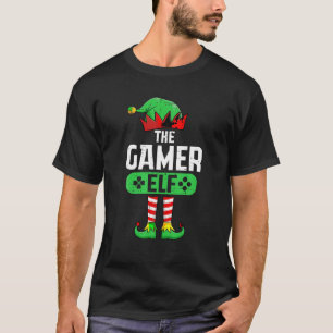 De Gamer Elf Xmas Bijpassende Kerstmis Familie Paj T-shirt