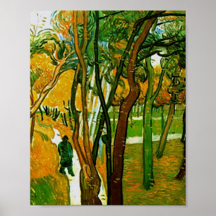 De gang: Het dalende Fine Art. van Bladeren Van Poster