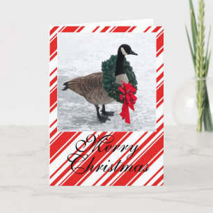 De Gans van Kerstmis met Kroon Feestdagen Kaart
