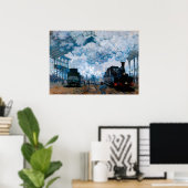 De Gare Saint-Lazare van Claude Monet Poster (Thuiskantoor)
