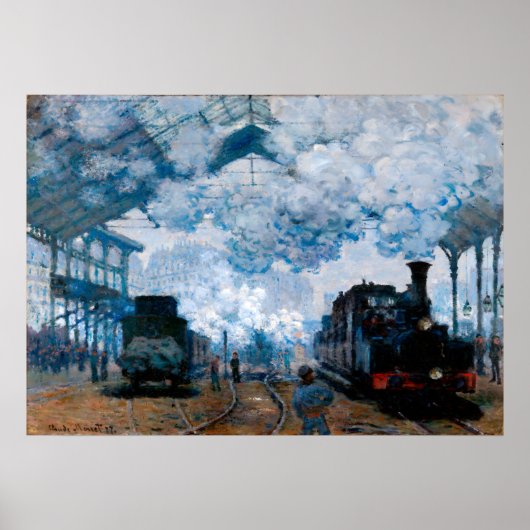 De Gare Saint-Lazare van Claude Monet Poster (Voorkant)