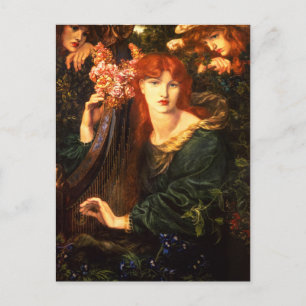 De Garlandvrouw van Dante Gabriel Rossetti Briefkaart