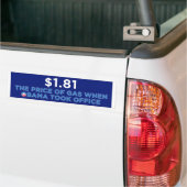 De gasprijs bumpersticker (Op Truck)