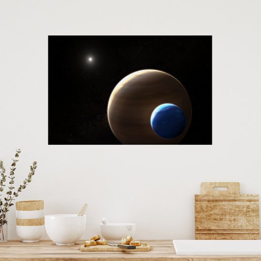 De gasreus planeet Kepler-1625b Poster (Keuken)