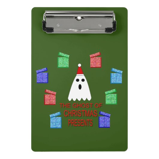 De gastheer van Kerstmis presenteert grappig Mini Klembord (Voorkant)