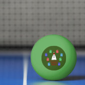 De gastheer van Kerstmis presenteert grappig Pingpongballen (Net)