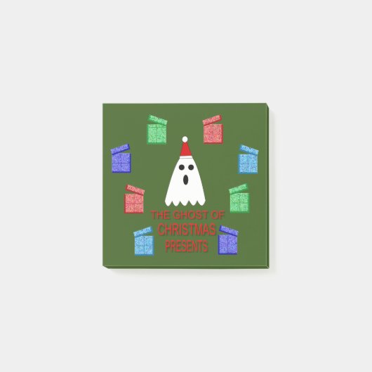De gastheer van Kerstmis presenteert grappig Post-it® Notes (Voorkant)
