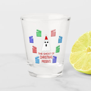 De gastheer van Kerstmis presenteert grappig Shot Glas