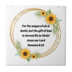 De gave van genade Romeinen 6:23 Tegeltje