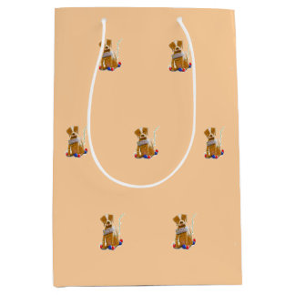 DE/GB Geschenktüte Hund/Gift bag dog Medium Cadeauzakje