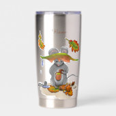 DE/GB Thermobecher/Thermal mug Herbst/Fall Maus Geïsoleerde Drinkbeker (Voorkant)