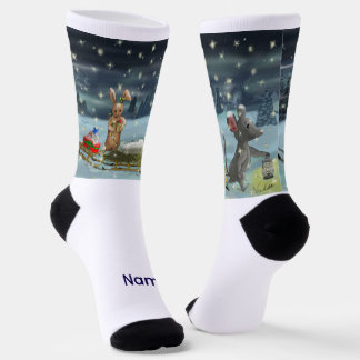 DE/GB Weihnachtssocken Maus/Christmas stockings Sokken