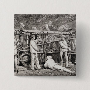De geavanceerde galerij aan de Franse zijde van de Vierkante Button 5,1 Cm