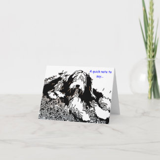 De gebaarde Kaart van de Nota van de Collie