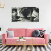 De gebeitelde oneindigheid canvas afdruk (Insitu (Woonkamer))