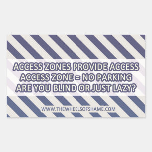 De Gebied van de toegang = Geen Parking bent u bli Rechthoekige Sticker