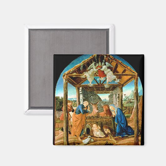 De Geboorte, beroemd schilderij van Sandro Bottice Magneet (Voorkant / Achterkant)