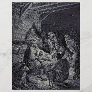 De Geboorte door Gustave Doré Premium Victoriaanse Flyer