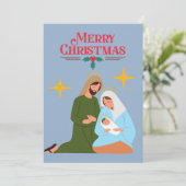 De geboorte  feestdagenkaart (Staand voorkant)