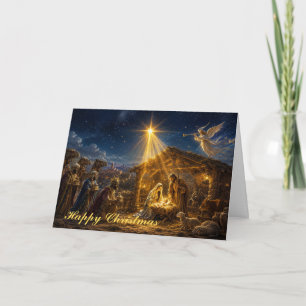 De geboorte met de Wijzen die geschenken brengen Feestdagen Kaart