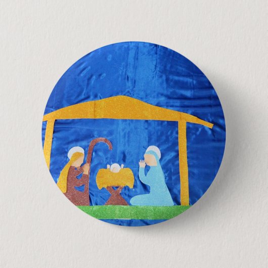 De Geboorte Ronde Button 5,7 Cm (Voorkant)