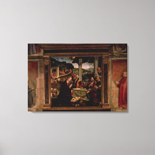 De geboorte van Christus Canvas Afdruk
