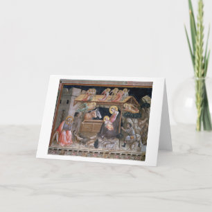 De geboorte van Christus, detail van het leven van Feestdagen Kaart