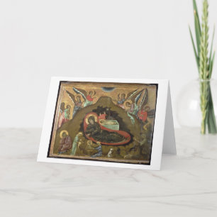 De geboorte van Christus, (olie op paneel) Feestdagen Kaart