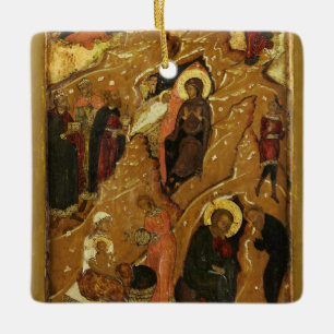 De Geboorte van Christus uit een Festival Tier-ico Keramisch Ornament