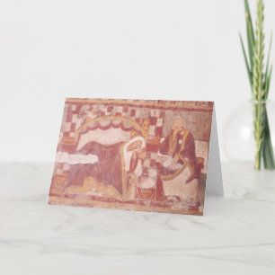 De geboorte van Christus, van het koor Feestdagen Kaart