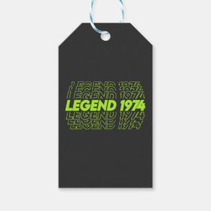 De geboorte van de legende 1974 cadeaulabel