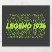 De geboorte van de legende 1974 likeurfles etiket (Enkel label)