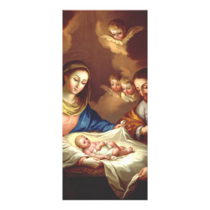 De geboorte van Jezus Christus Reclamekaart