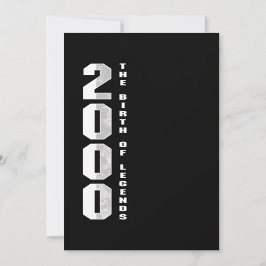 De geboorte van legende 2000 20 e geboorte-gift kaart (Voorkant)