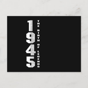 De geboorte van Legends 1945 75th Birthday Gift Briefkaart