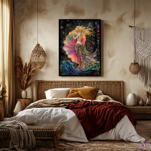 De Geboorte van Venus Art Nouveau Fantasie Poster