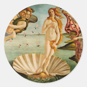 De geboorte van Venus   Botticelli Ronde Sticker