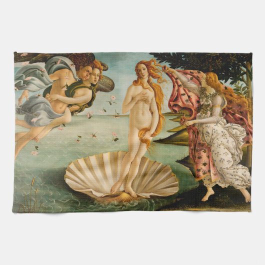 De geboorte van Venus | Botticelli Theedoek (Horizontaal)