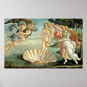 De geboorte van Venus, c.1485 (tempera op canvas) Poster