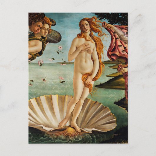 De geboorte van Venus (details), Sandro Botticelli Briefkaart (Voorkant)