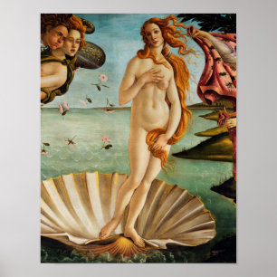 De geboorte van Venus (details), Sandro Botticelli Poster