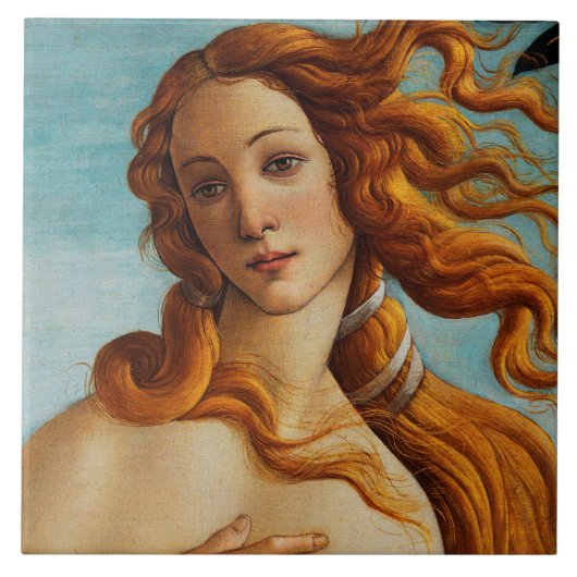 De geboorte van Venus (details), Sandro Botticelli Tegeltje (Voorkant)
